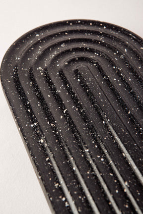 Siyah Granit Efekt Dekoratif Sunum Ve Servis Tepsisi 20cm